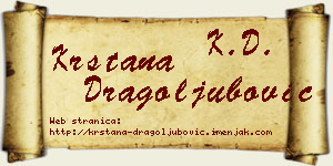 Krstana Dragoljubović vizit kartica